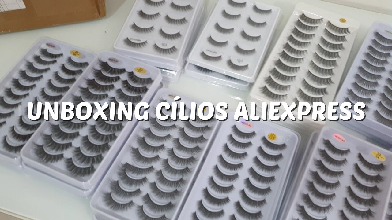 UNBOXING CÍLIOS POSTIÇOS ALIEXPRESS - Onde comprar cílios baratos para revender