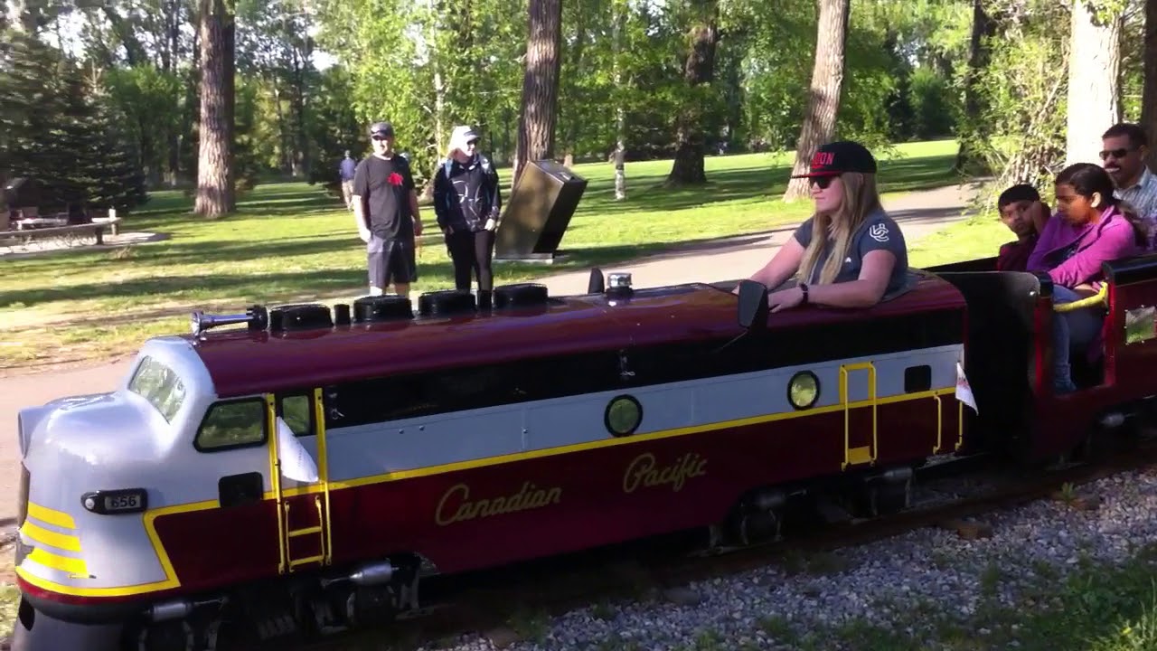 Miniature Train in Bowness Park, Calgary YouTube