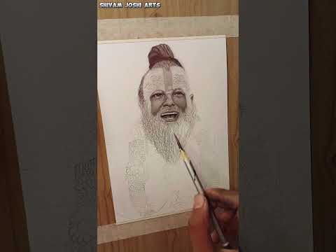 Drawing Of Premanand Ji Maharaji 😊 #shorts #premanandjimaharaj #fypシ゚viral