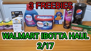 WALMART IBOTTA SHOPPING HAUL! [2/17/21] 3 FREEBIES &amp; CHEAP PERSIL/ PASTA [ARE YOU FINDIN FREE OFFERS
