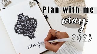 Plan with me May 2023 || Bullet Journal Setup May 2023 || Minimal Setup for beginners