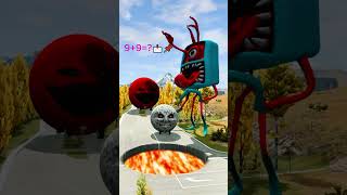 Big - Small Colorfull Monster Moon Cars vs Lava #58 - BeamNG.Drive #beamngdrive #