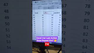 Excel mai Last Action Kese Repeat Kre 😱 #excel #exceltips #exceltricks #viral #viralvideo #computer