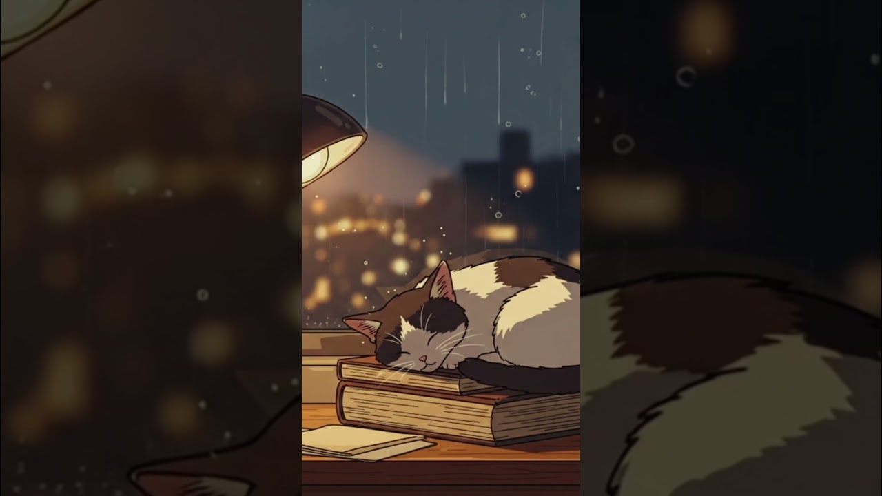 Cozy Cat Nap Rainy Day Vibes & Bookish Dreams
