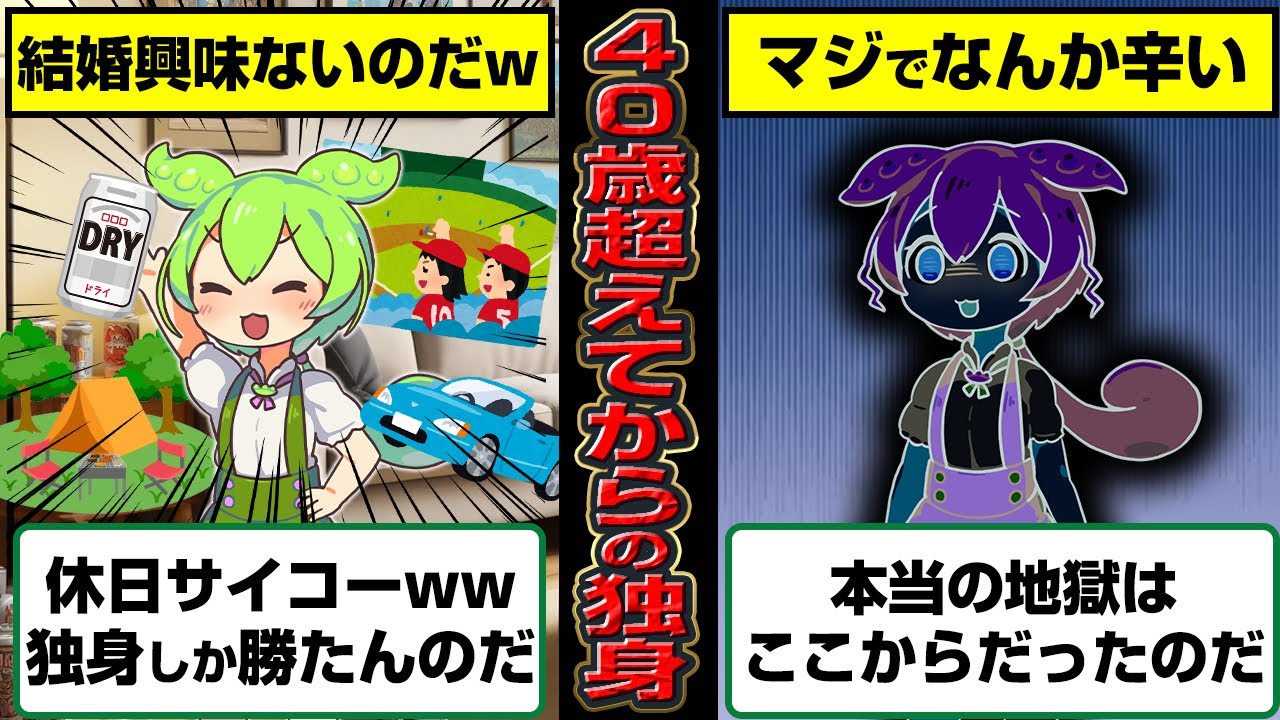 40歳超えても独身ずんだもんの末路