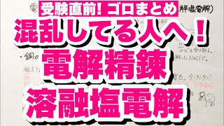 【受験やテスト前に！】電解精錬と溶融塩電解の違いの覚え方　銅の電解精錬とアルミニウムの製造溶融塩電解　氷晶石の語呂合わせ　金属の製錬　無機化学　ゴロ化学