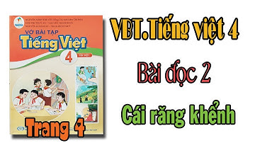 Vở bài tập tiếng việt lớp 4 sách cánh diều Bài 1 Cái răng khểnh trang 3