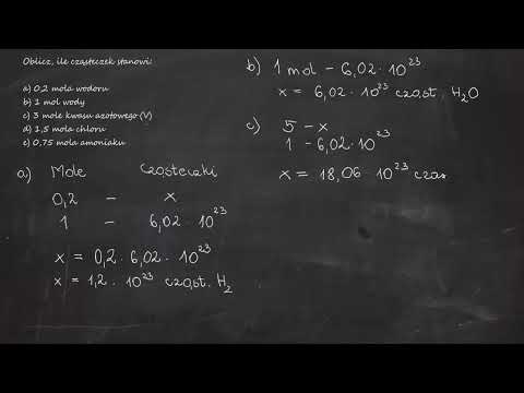 Wideo: Ile cząsteczek znajduje się w 5,2 molach h2o?