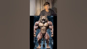 Ai Generated Bodybuilder Animals 💪🏻😱 #short #shorts