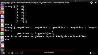 KNN algorithm implementation