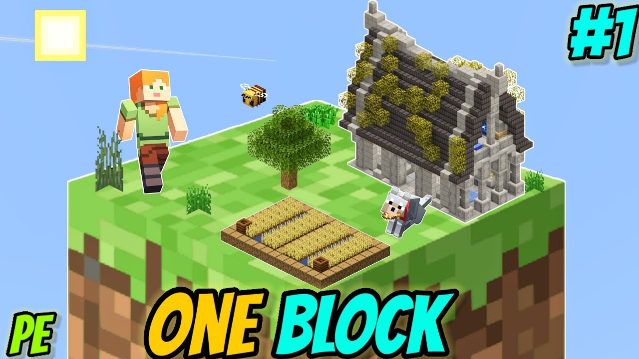 Minecraft one block survival series day-1 episode-1 😲😱😲😱 - YouTube