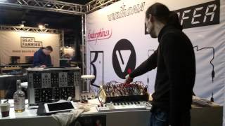 AQA ElektriX new Modular Euro Rack Synthesizer Modules Dual DELAY AQA at Dancefair 2016