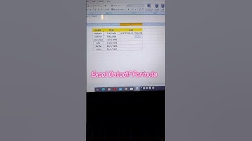Age Formula in Ms Excel | Excel Datedif Formula #excel #youtubeshorts#ytshorts #viralvideo#shorts