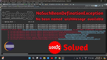 no such bean definition exception || no bean named available #springboot  #springframework #java