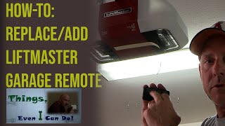 How-to Add or Replace a Liftmaster / Chamberlain Garage Door remote control (895max/893)