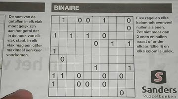 R U ready 4 these 3 great sudokus? (#1490) Binary Sudoku puzzle. 09-09-2020 part 1 of 3