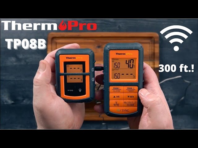 ThermoPro TP08BW 500FT Wireless Meat Thermometer for Grilling