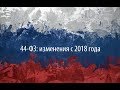 44-ФЗ: изменения с 2018 года