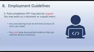 F-1 Student Responsibilities during OPT