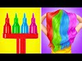 COLORFUL BEAUTY HACKS || Creative And Bright Girly Hacks For Any Occasion by 123 GO! SERIES