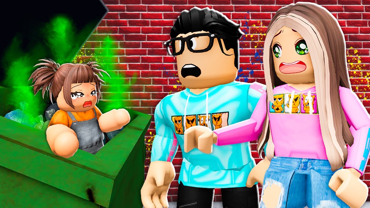 We Found A HATED CHILD Living In A DUMPSTER.. (Roblox)