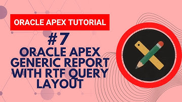 #7 Generate BI Publisher PDF Report from Oracle APEX  With Report Layout || Oracle APEX Tutorial