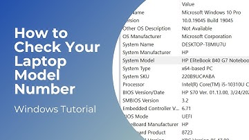 How to Check Your Laptop Model | Model Number
