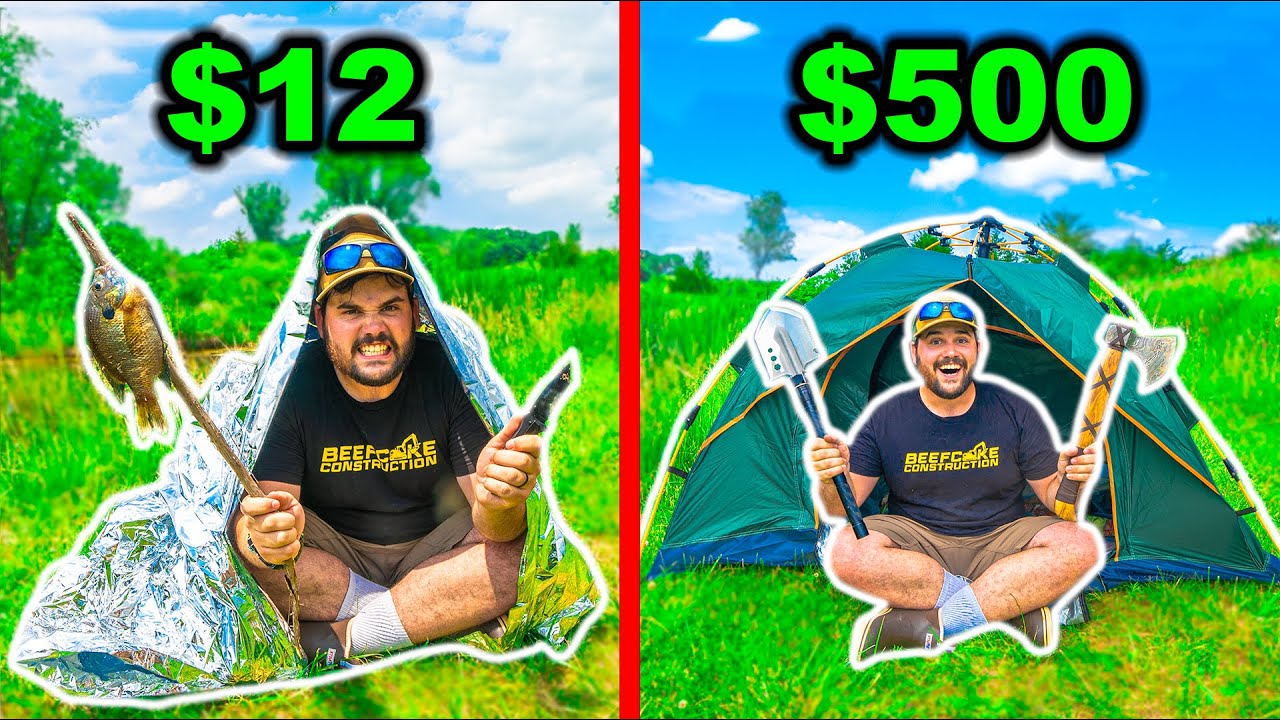 Amazon SURVIVAL KIT Cheap vs Expensive Challenge!!! (Catch Clean Cook)