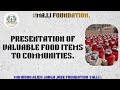 Presentation Of Valuable Food Items To Communities.
