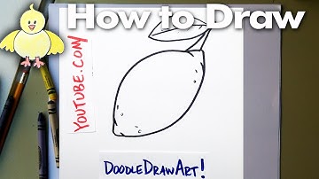 Drawing: How To Draw Cartoon Lemon step by step easy!