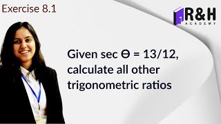 Given sec theta calculate all other trigonometric ratios Trigonometry
