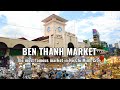 Walking in ben thanh market  the most famous market in downtown ho chi minh city  vietnam 4k u.