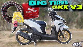 HONDA CLICK V3 BIG TIRES SETUP with RACING BOY RB5 SLIM TYPE MAGS - INDO CONCEPT #hondacliclv3setup