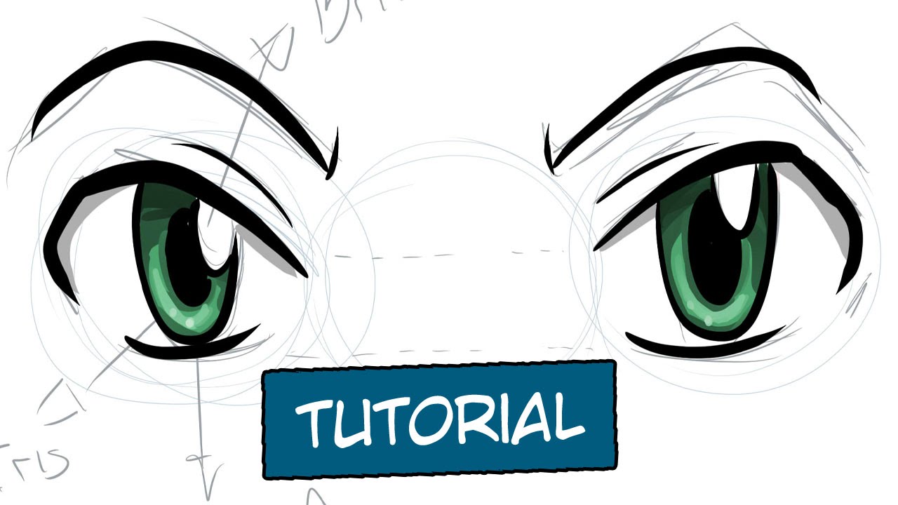 COMO DESENHAR ANIME: TUTORIAL OLHOS MASCULINOS 