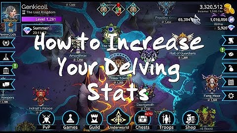 Gems of War Tiny Tutorial: The Effect Your Kingdom Level and Hoard Has on Your Factions and Delving
