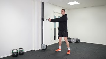 Standing core rotation with kGrip - kPulley Pro
