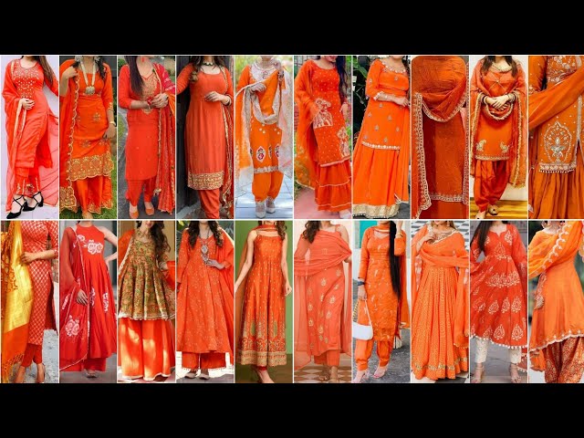 Buy online Orange Georgette Semistitched Suit from Suits & Dress material  for Women by Fashion Basket for ₹1159 at 65% off | 2024 Limeroad.com