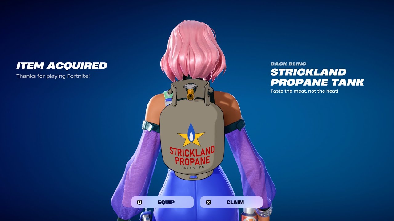 How To Get Strickland Propane Tank Back Bling NOW FREE in Fortnite!