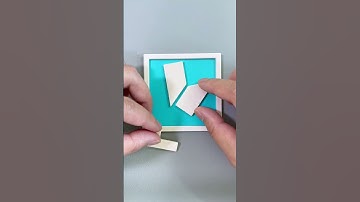 Can you divide the frame into two equal parts with three pieces? #Puzzles #IQ #iqtest