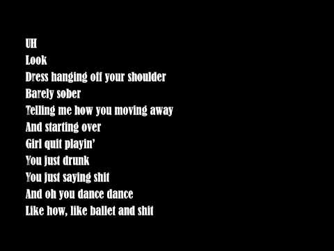 dress hanging off your shoulder barely sober Drake ft. Jamie Foxx
