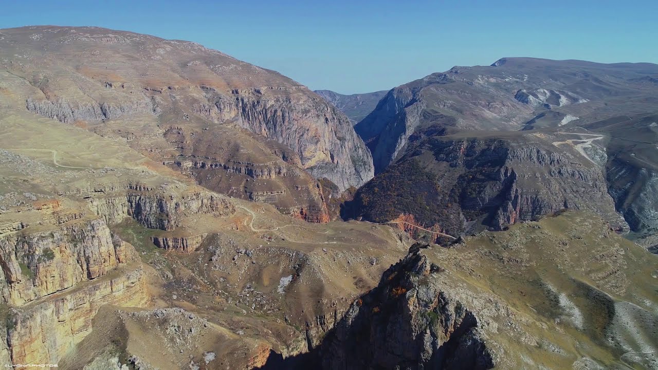 Gudyalchay River Canyon. Mountainous nature of Azerbaijan.