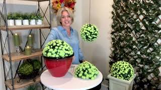 Wicker Park Set of (2) 10 or 12 Faux Mum Garden Spheres on QVC