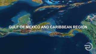 GULF OF MEXICO AND CARIBBEAN REGION 3D Country Maps-Terrain Animation Showcase
