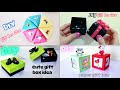 From a Single Sheet to 4 Unique & Lovely Gift Boxes 🎀🎁/4 Cutest Gift Boxes in One Video You'll Love