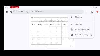 Information Starfall Calendar September 2027  Update