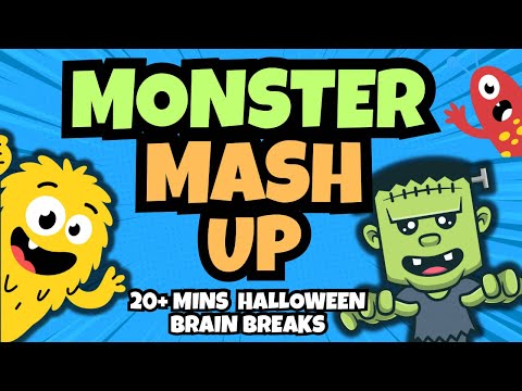 Monster Mash Up! 👻 Halloween Brain Breaks for Kids | Halloween Go Noodle
