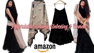 Amazon Designer Partywear Black  Lehenga Choli Review | Lehenga under 1500 rs| | keebisha