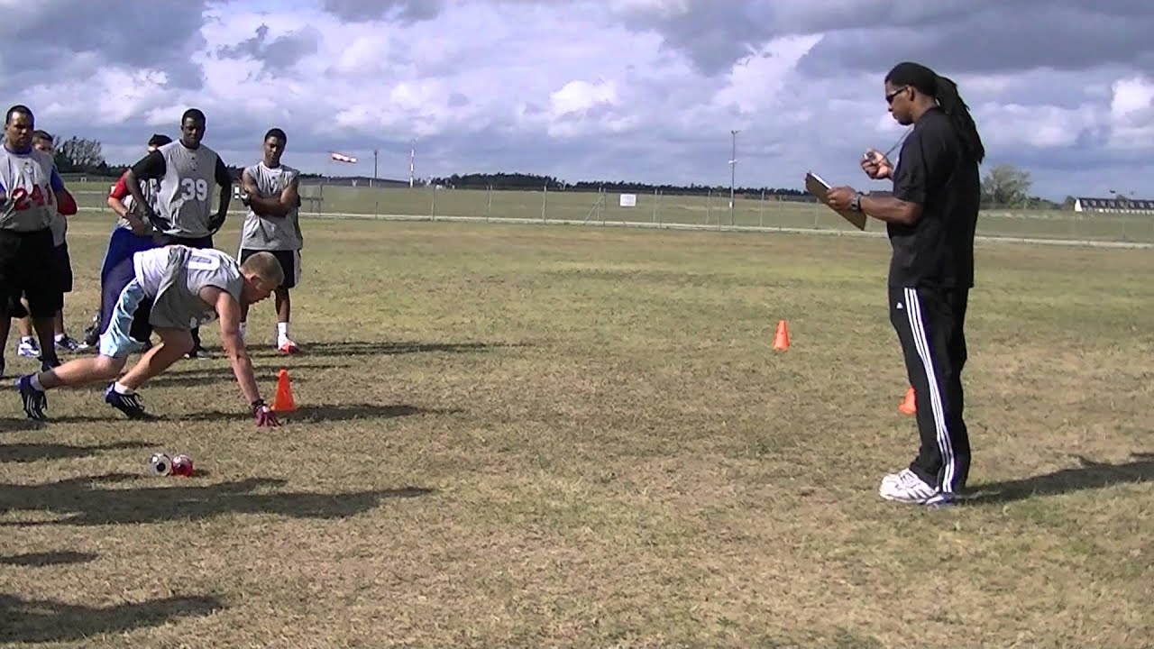 David Vidovic at FBU Combine agility run