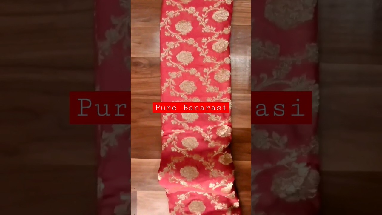 Pure Banarasi Khaddi Georgette Saree Handloom Made 7524931212 
