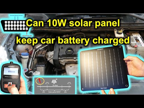 Solar Panel Cigarette Lighter Battery Charger